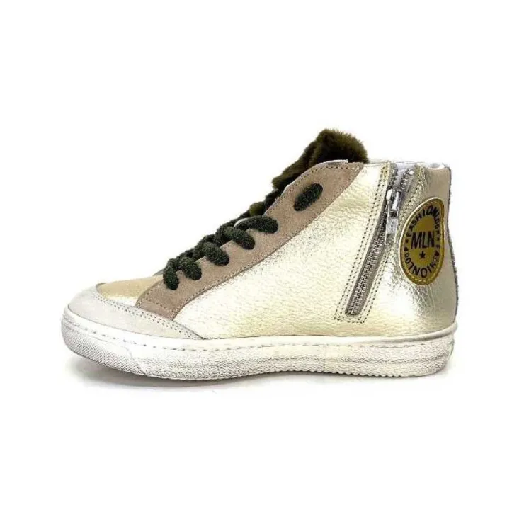 Méliné Meline Bup1151 Cuir Dore*Femme Baskets
