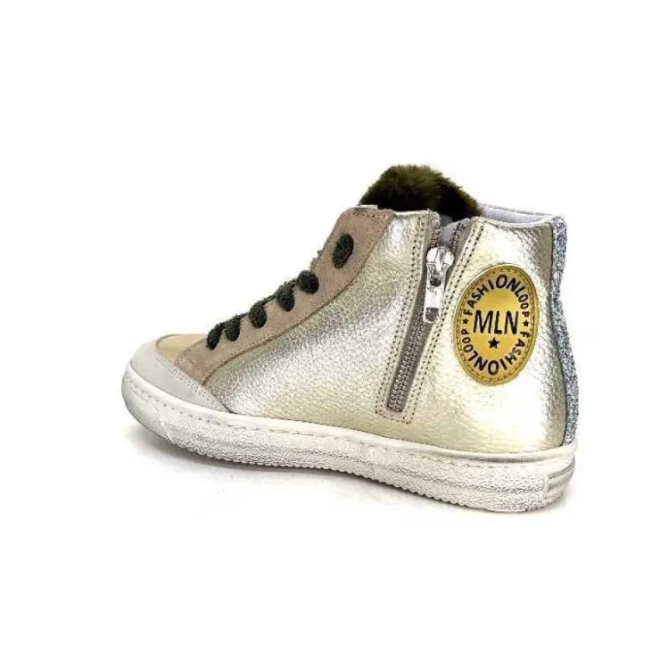 Méliné Meline Bup1151 Cuir Dore*Femme Baskets