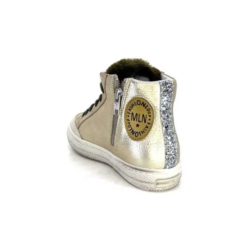 Méliné Meline Bup1151 Cuir Dore*Femme Baskets