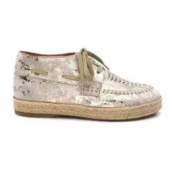 Minka Arnaud Cuir Nude Metal Or*Femme Lacets