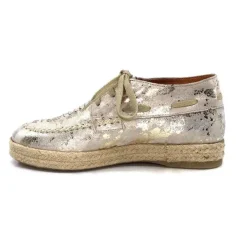 Minka Arnaud Cuir Nude Metal Or*Femme Lacets