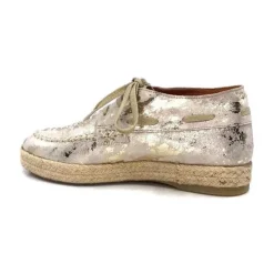 Minka Arnaud Cuir Nude Metal Or*Femme Lacets
