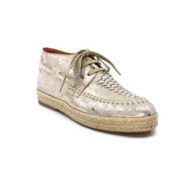Minka Arnaud Cuir Nude Metal Or*Femme Lacets