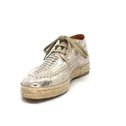 Minka Arnaud Cuir Nude Metal Or*Femme Lacets