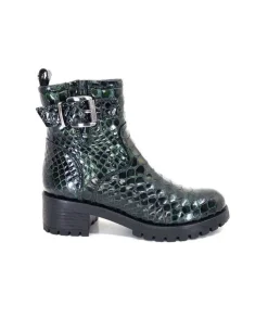 Minka Din 7 Cuir Coco Vert*Femme Bottines