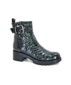 Minka Din 7 Cuir Coco Vert*Femme Bottines