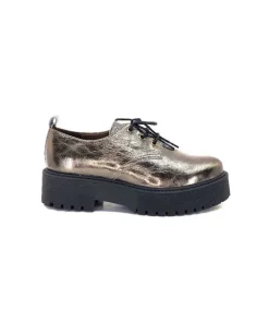 Minka Dunvel Cuir Metal Taupe*Femme Lacets