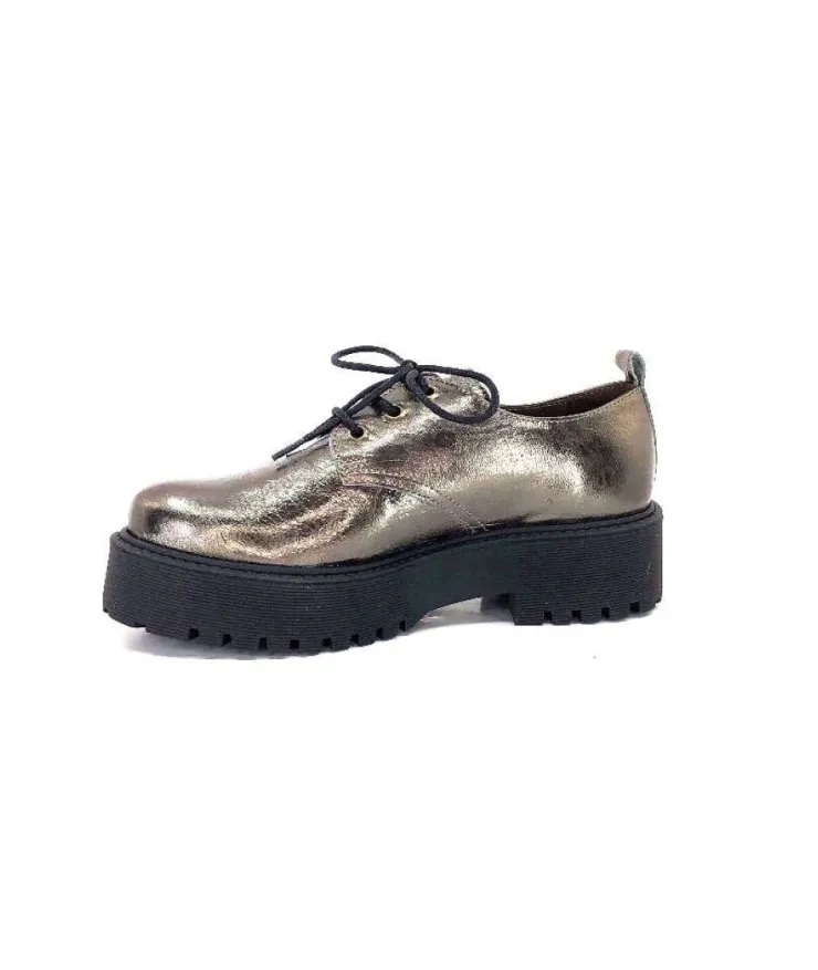 Minka Dunvel Cuir Metal Taupe*Femme Lacets