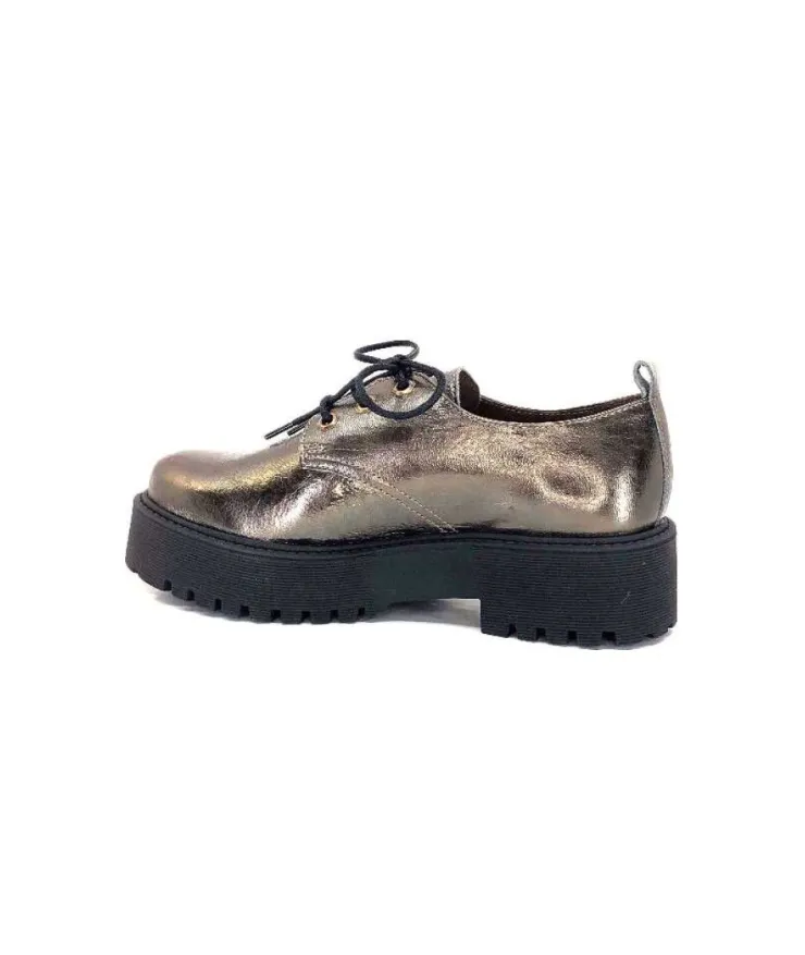 Minka Dunvel Cuir Metal Taupe*Femme Lacets