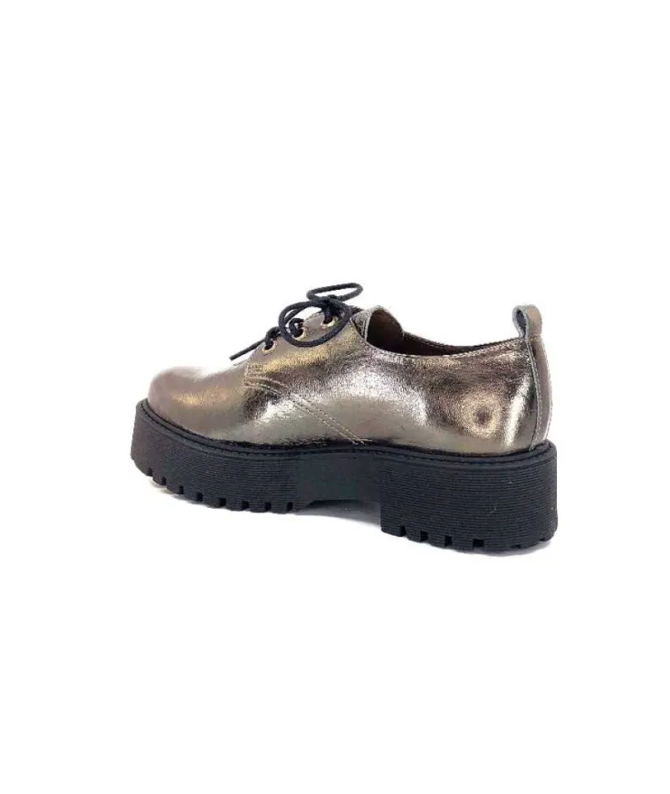 Minka Dunvel Cuir Metal Taupe*Femme Lacets