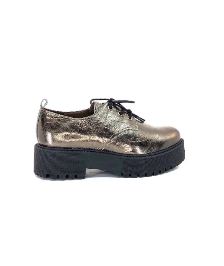 Minka Dunvel Cuir Metal Taupe*Femme Lacets