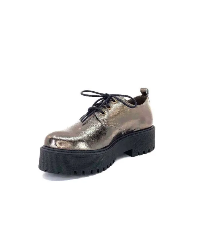 Minka Dunvel Cuir Metal Taupe*Femme Lacets