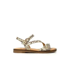 MKD Agate 2 Cuir Metal Or Marron*Femme Sandales
