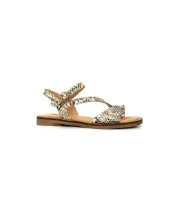 MKD Agate 2 Cuir Metal Or Marron*Femme Sandales