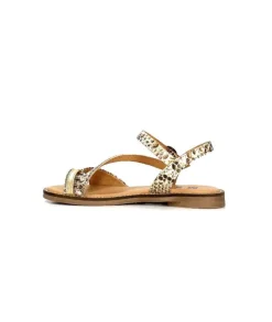 MKD Agate 2 Cuir Metal Or Marron*Femme Sandales