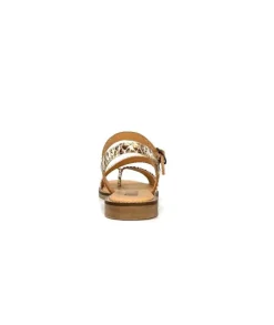 MKD Agate 2 Cuir Metal Or Marron*Femme Sandales