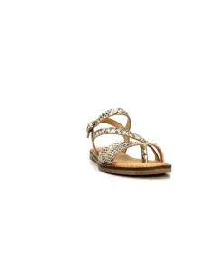 MKD Agate 2 Cuir Metal Or Marron*Femme Sandales