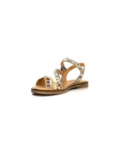MKD Agate 2 Cuir Metal Or Marron*Femme Sandales