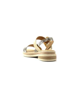 MKD Delice 1 Cuir Dore Leo*Femme Plateformes