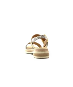 MKD Delice 1 Cuir Dore Leo*Femme Plateformes