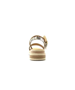 MKD Delice 1 Cuir Dore Leo*Femme Plateformes
