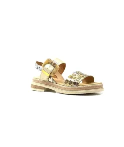 MKD Delice 1 Cuir Dore Leo*Femme Plateformes