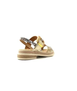 MKD Delice 1 Cuir Dore Leo*Femme Plateformes