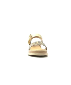 MKD Delice 1 Cuir Dore Leo*Femme Plateformes