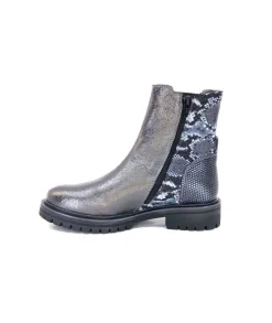 MKD Gilda Cuir Metal Gris*Femme Bottines