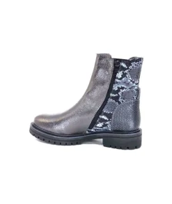 MKD Gilda Cuir Metal Gris*Femme Bottines