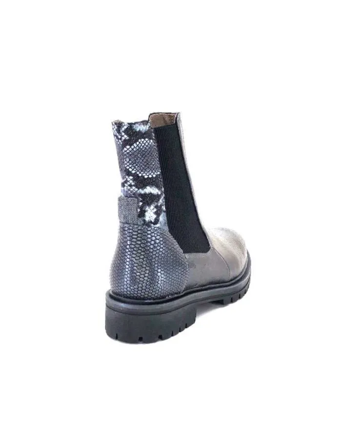 MKD Gilda Cuir Metal Gris*Femme Bottines