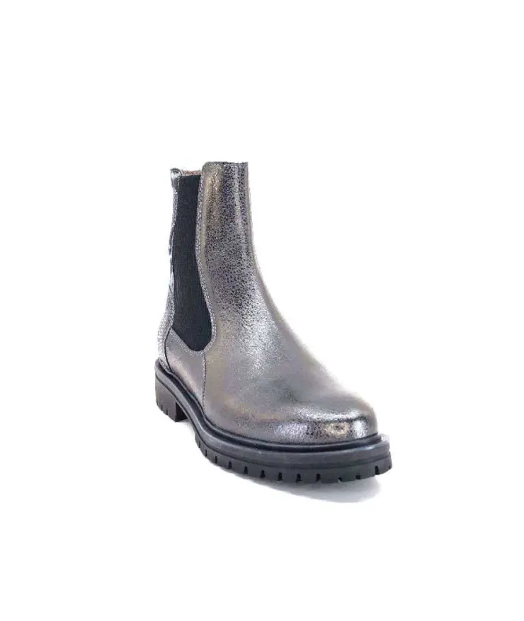 MKD Gilda Cuir Metal Gris*Femme Bottines