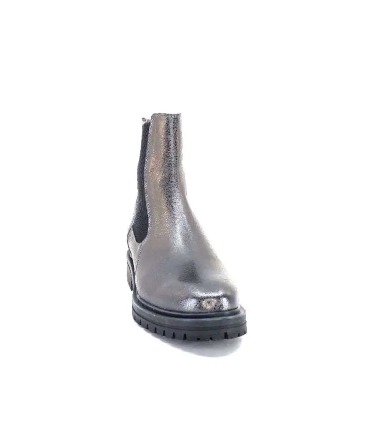 MKD Gilda Cuir Metal Gris*Femme Bottines