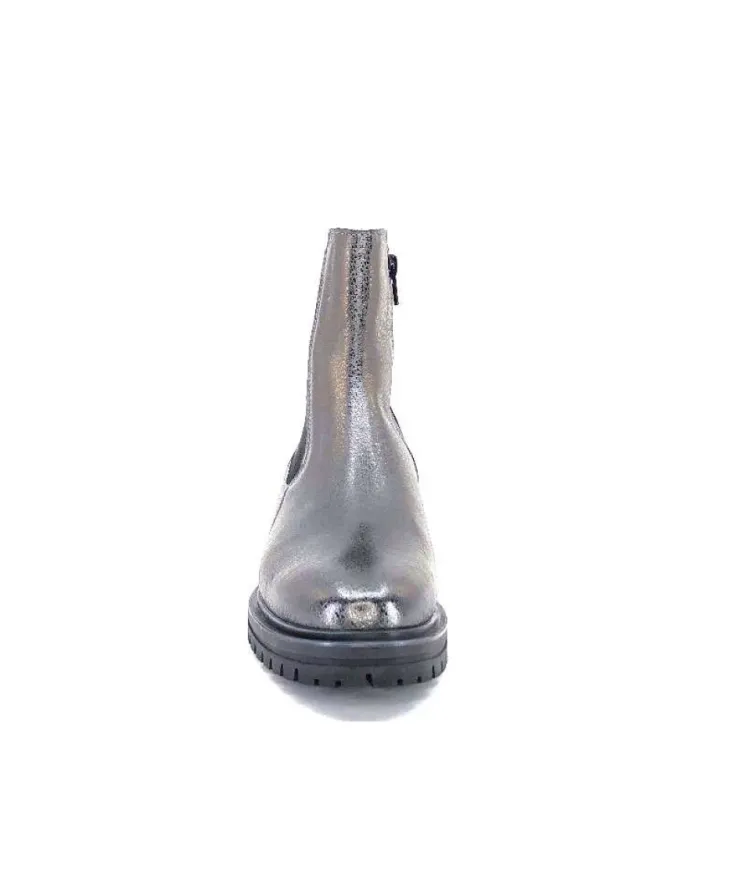 MKD Gilda Cuir Metal Gris*Femme Bottines