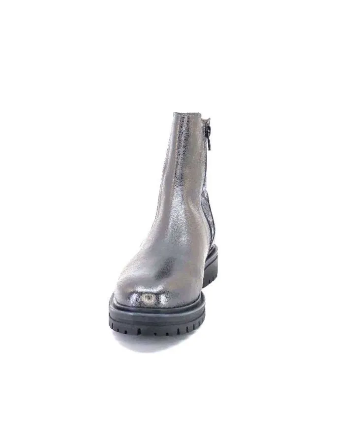 MKD Gilda Cuir Metal Gris*Femme Bottines
