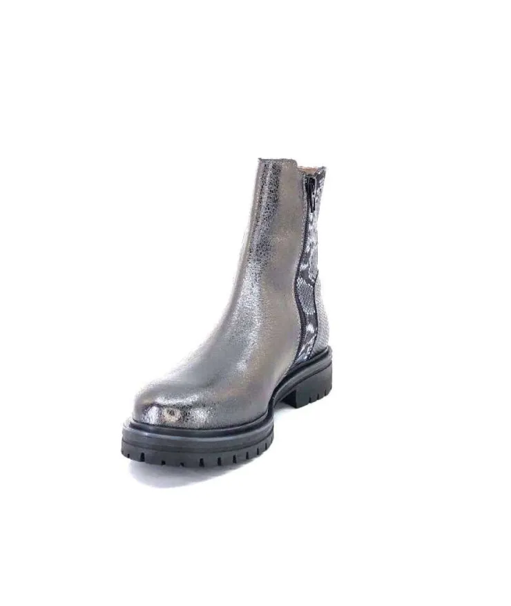 MKD Gilda Cuir Metal Gris*Femme Bottines