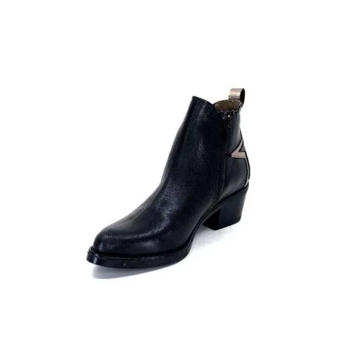 MKD Ivano Cuir Noir*Femme Santiags
