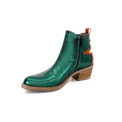 MKD Izac Cuir Metal Vert*Femme Santiags