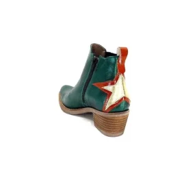 MKD Izac Cuir Metal Vert*Femme Santiags