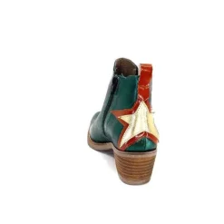 MKD Izac Cuir Metal Vert*Femme Santiags