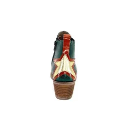 MKD Izac Cuir Metal Vert*Femme Santiags