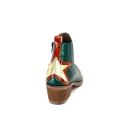 MKD Izac Cuir Metal Vert*Femme Santiags