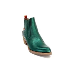 MKD Izac Cuir Metal Vert*Femme Santiags