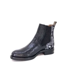 MKD Sibel4 Cuir Metal Noir*Femme Bottines