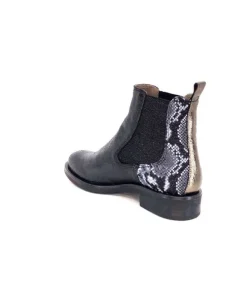 MKD Sibel4 Cuir Metal Noir*Femme Bottines