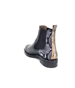 MKD Sibel4 Cuir Metal Noir*Femme Bottines
