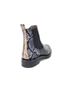 MKD Sibel4 Cuir Metal Noir*Femme Bottines