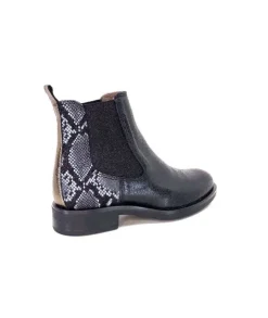 MKD Sibel4 Cuir Metal Noir*Femme Bottines