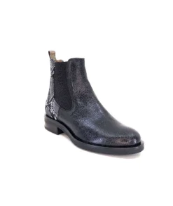 MKD Sibel4 Cuir Metal Noir*Femme Bottines