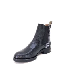MKD Sibel4 Cuir Metal Noir*Femme Bottines